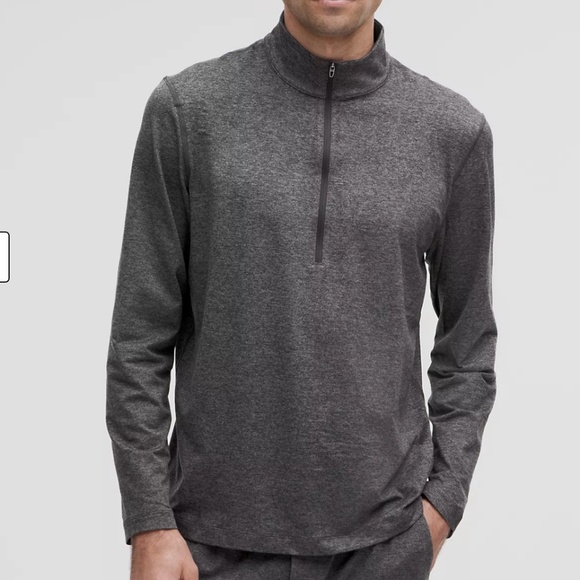 lululemon athletica Soft Jersey Half Zip - Heather Gray- Small - NWOT